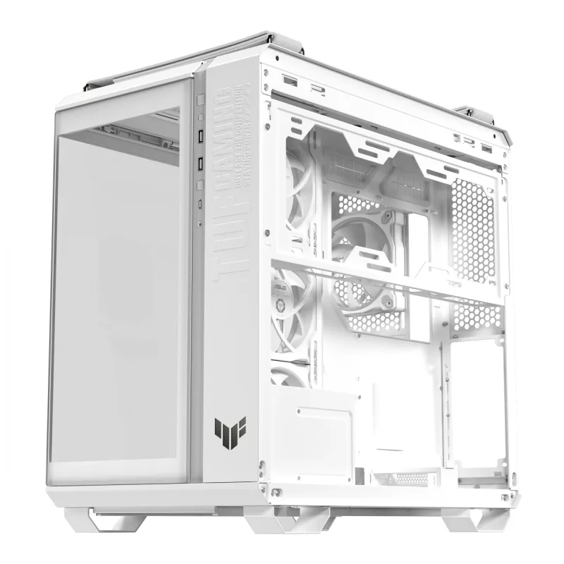 Caixa de PC ASUS TUF GAMING GT502 Horizon TG ARGB Branco — Midi Tower, ATX, vidro temperado, 4×3,5 polegadas baías, GPU máx. 400 mm