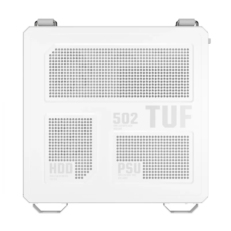 Caixa de PC ASUS TUF GAMING GT502 Horizon TG ARGB Branco — Midi Tower, ATX, vidro temperado, 4×3,5 polegadas baías, GPU máx. 400 mm