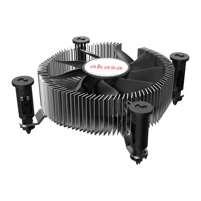 Akasa AK-CC6602HP01 cooler de CPU de perfil baixo, Intel LGA1700, 30 mm de altura, alumínio, preto
