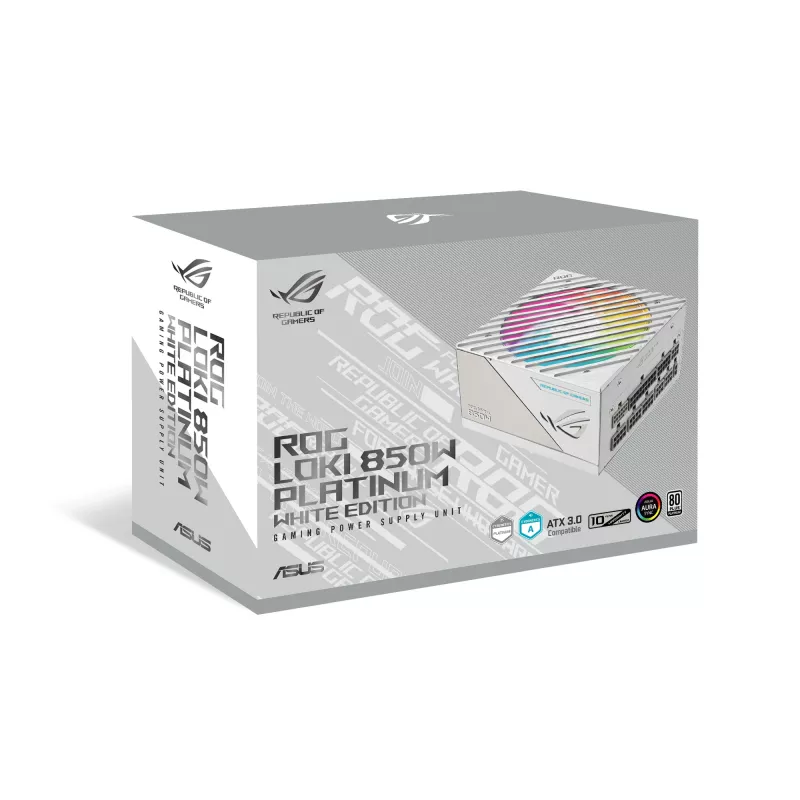 Fonte de alimentação ASUS ROG Loki SFX-L 850W Platinum White 24-Pin ATX