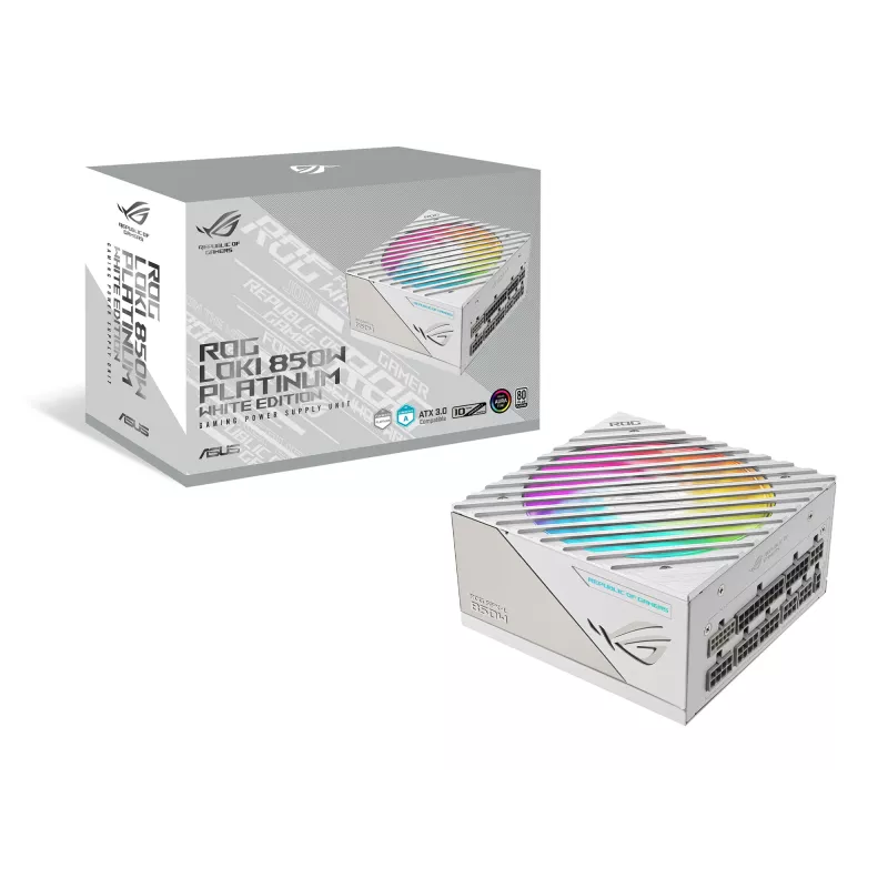 Fonte de alimentação ASUS ROG Loki SFX-L 850W Platinum White 24-Pin ATX
