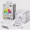 Arrefecedor de ar ASUS TUF GAMING TF120 ARGB WHITE EDITION — 3 ventoinhas de 120 mm, 1900 rpm, 29 dB, telecomando