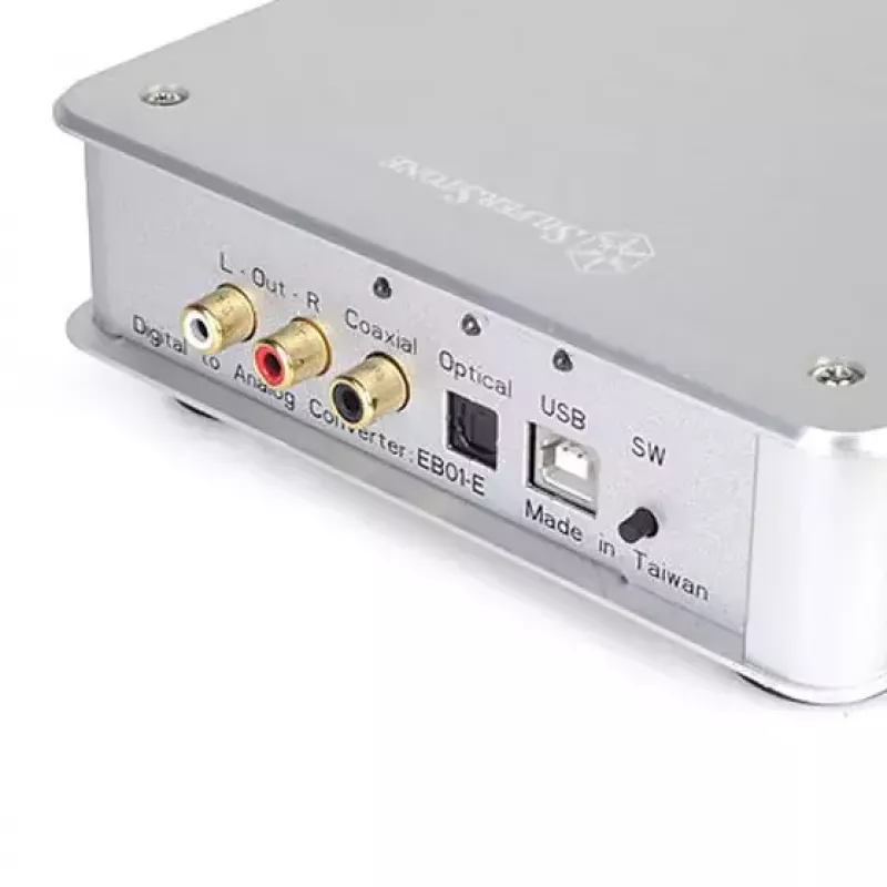 Interface de áudio Silverstone EB01-E prateado