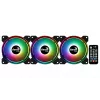 Aerocool Saturn 12F Pro ARGB ventoinhas de caixa, pack de 3 com controlador, 120 mm