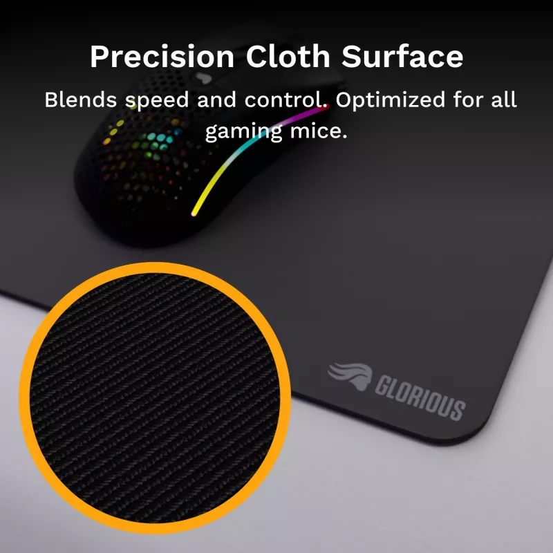 Tapete de rato Glorious Gaming Glorious Mouse Pad 2 Large Extended - sem bordas - preto