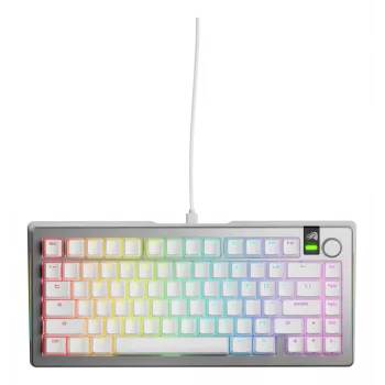 Teclado gaming mecânico GLORIOUS GMMK 3 PRO 75% com fios USB QWERTY RGB prateado (US)