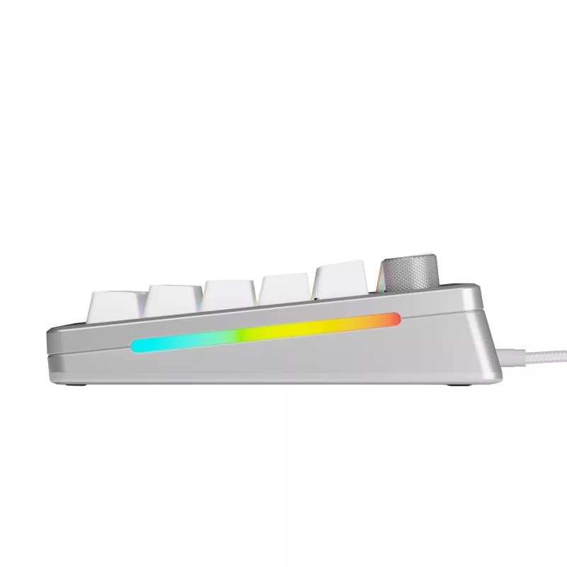 Glorious GMMK 3 Pro 75% teclado gaming personalizável, pré-montado, com fio, switches Fox, ANSI (US), prateado
