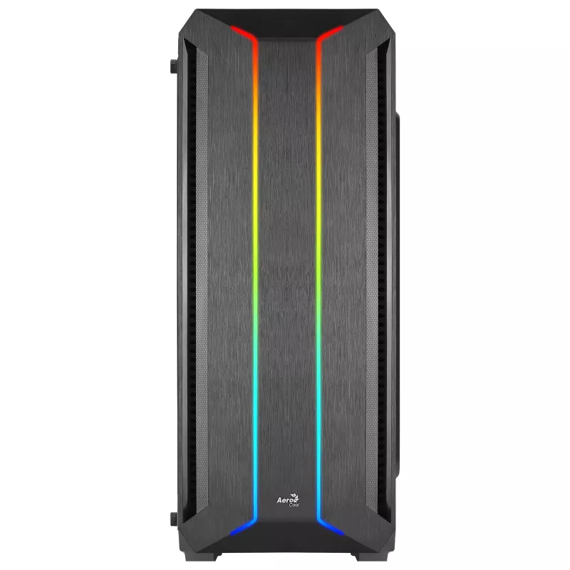 Aerocool SKYLINEV2BK Caixa PC ATX painel frontal duplo LED ARGB, ventoinha ARGB 12cm Preto