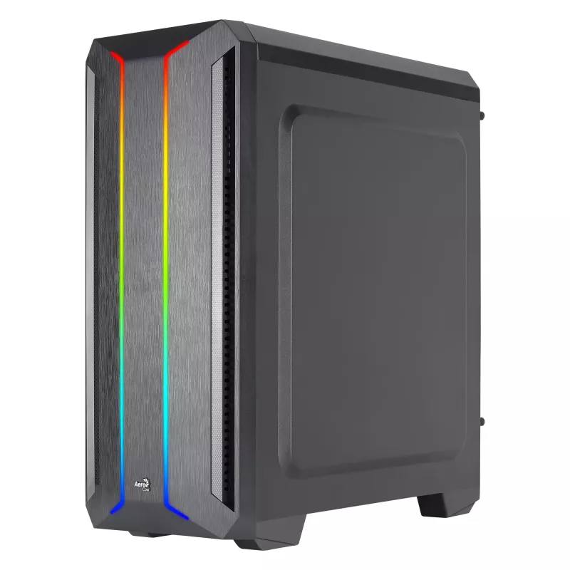 Aerocool SKYLINEV2BK Caixa PC ATX painel frontal duplo LED ARGB, ventoinha ARGB 12cm Preto
