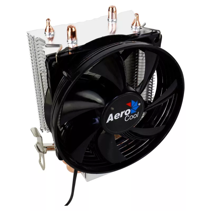 AEROCOOL VERKHO2 Dissipador CPU com ventoinha de 90 mm, rolamento hidráulico, 800–2000 RPM, 110 W TDP, suporte multi-socket