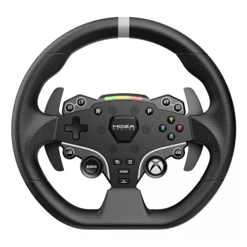 Volante Moza Racing ESX, volante, Xbox, D-Pad, botão Home, botão Menu, botão Start, Preto, Alumínio, Poliuretano, Alumínio