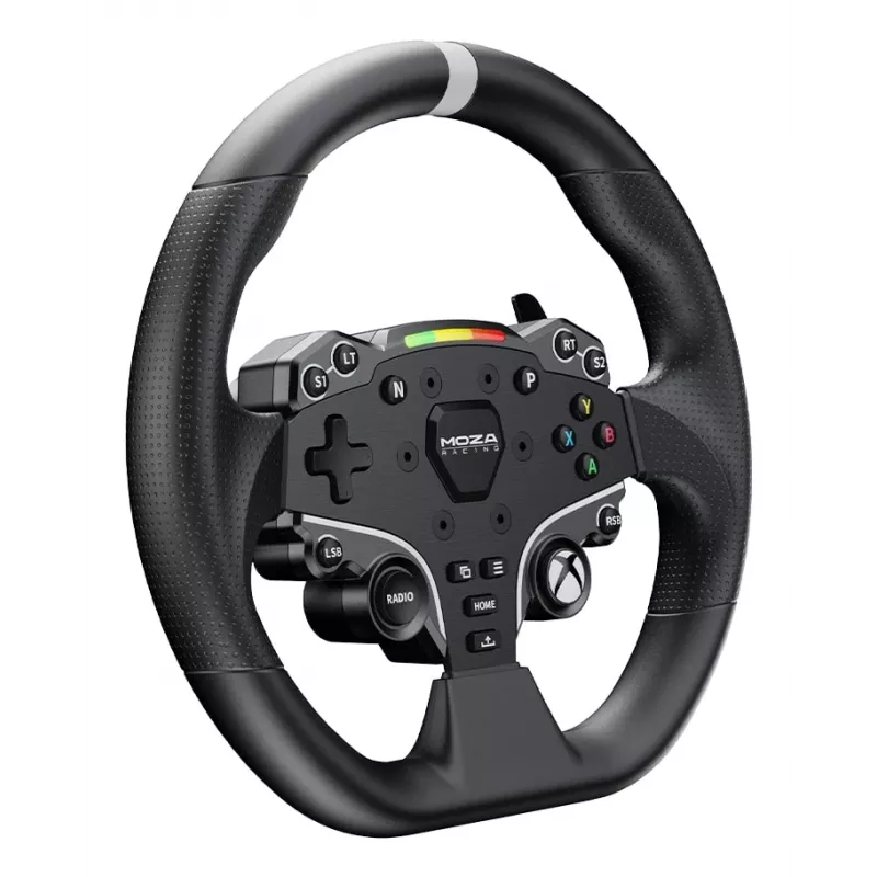 Volante Moza Racing ESX, volante, Xbox, D-Pad, botão Home, botão Menu, botão Start, Preto, Alumínio, Poliuretano, Alumínio
