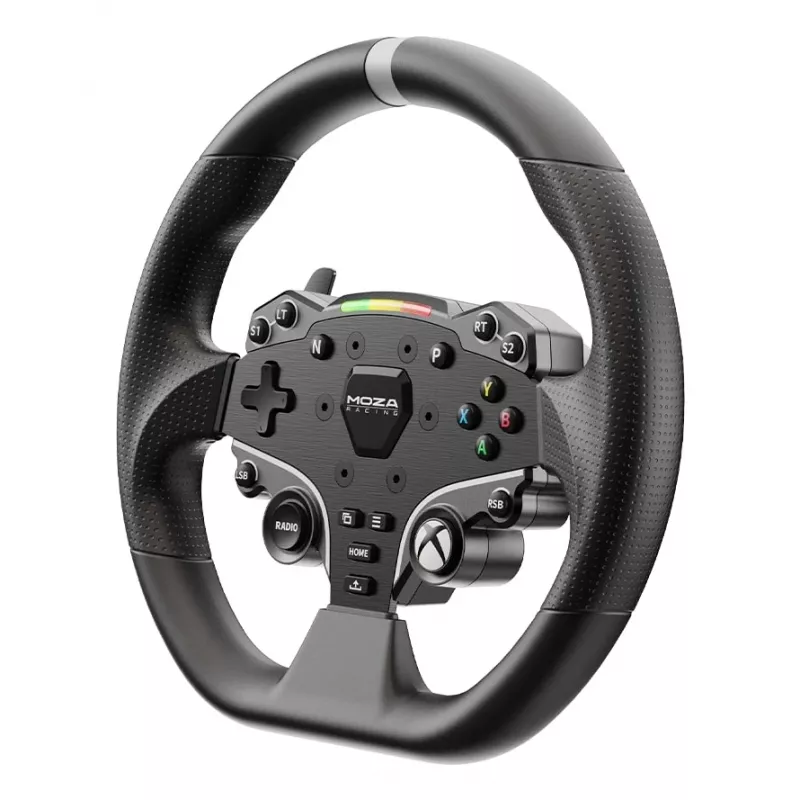Volante Moza Racing ESX, volante, Xbox, D-Pad, botão Home, botão Menu, botão Start, Preto, Alumínio, Poliuretano, Alumínio