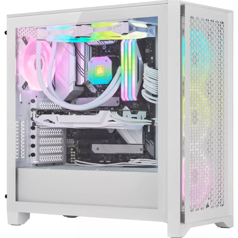 Caixa Midi Tower CORSAIR - Icue 4000d RGB Branca
