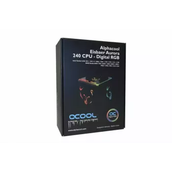 Refrigeração líquida Alphacool Eisbaer Aurora 240 CPU Processador Preto