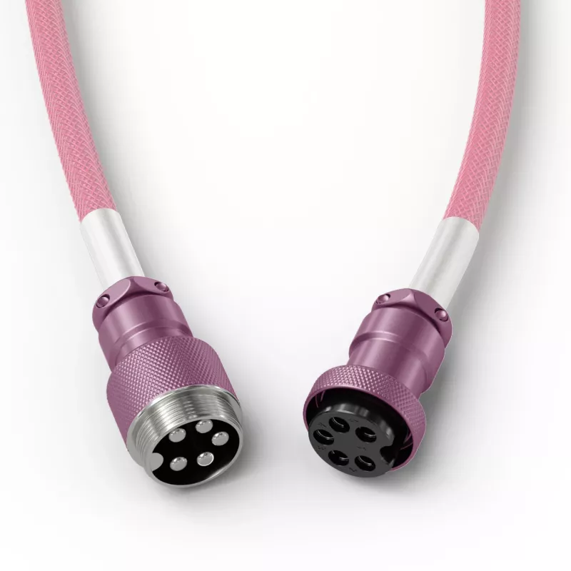 Cabo espiral USB GLORIOUS GMMK Pixel Pink 1,5m – cabo espiral removível para teclados