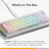 Teclado Gaming Mecânico GLORIOUS GMMK 3 65% Branco — USB com fios, RGB, QWERTY (US)