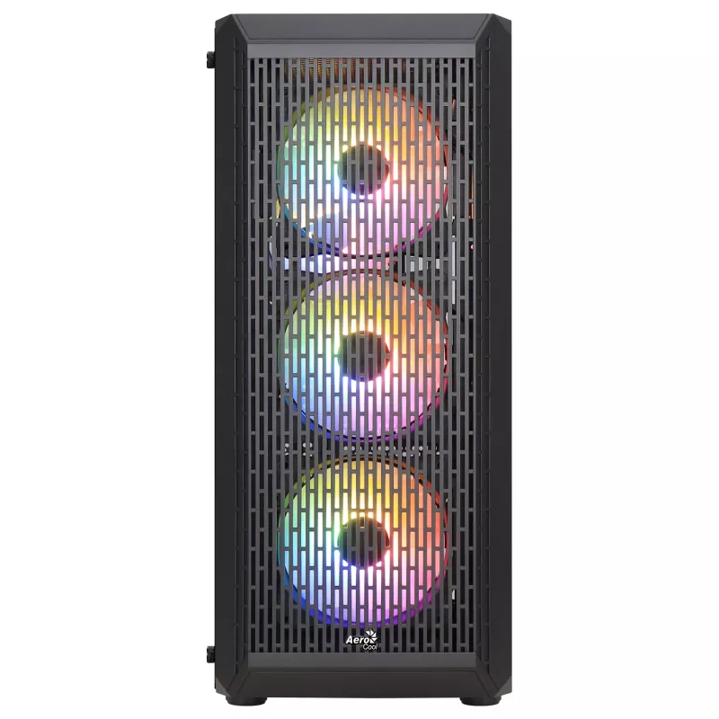 Caixa Gaming ATX Aerocool BEAMBKV2 4 ventoinhas 12cm FRGB Preta