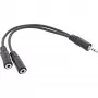 Cabo Y InLine 3,5 mm jack macho para 2x 3,5 mm jack fêmea Estéreo 2 m