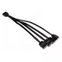 Cabo divisor RGB Alphacool 18710 preto plástico