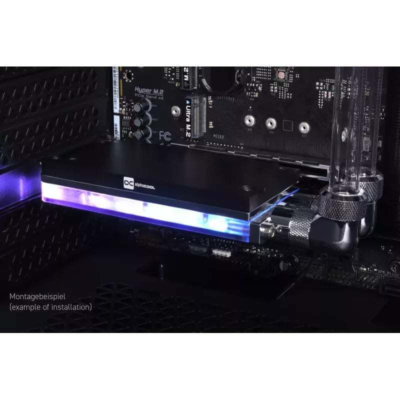 Refrigerador líquido Alphacool Core M.2 NVMe PCIe 5.0 com backplate