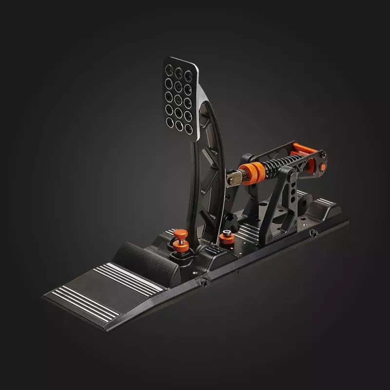 Pedais gaming Asetek 40-010-0000002 — pedais com fio para PC, caixa em alumínio/bronze, preto/laranja/branco