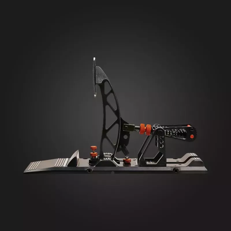 Pedais gaming Asetek 40-010-0000002 — pedais com fio para PC, caixa em alumínio/bronze, preto/laranja/branco