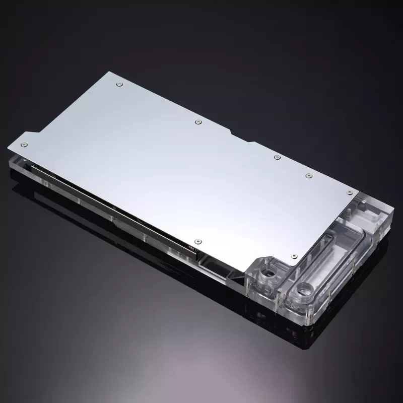 Bloco de água + backplate Phanteks Glacier G40 acrílico cobre cinzento transparente