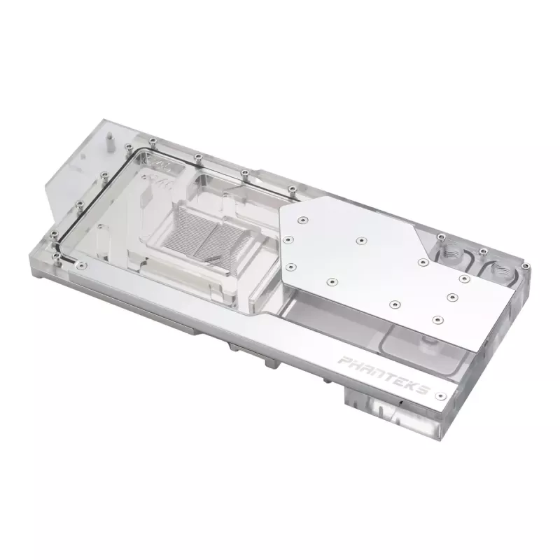 Bloco de água + backplate Phanteks Glacier G40 acrílico cobre cinzento transparente