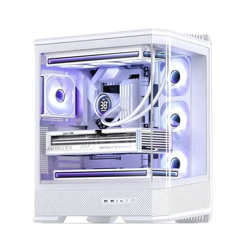 Caixa de computador Jonsbo D400 Midi Tower ATX Vidro Temperado – Branco