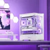 Caixa de computador Jonsbo D400 Midi Tower ATX Vidro Temperado – Branco