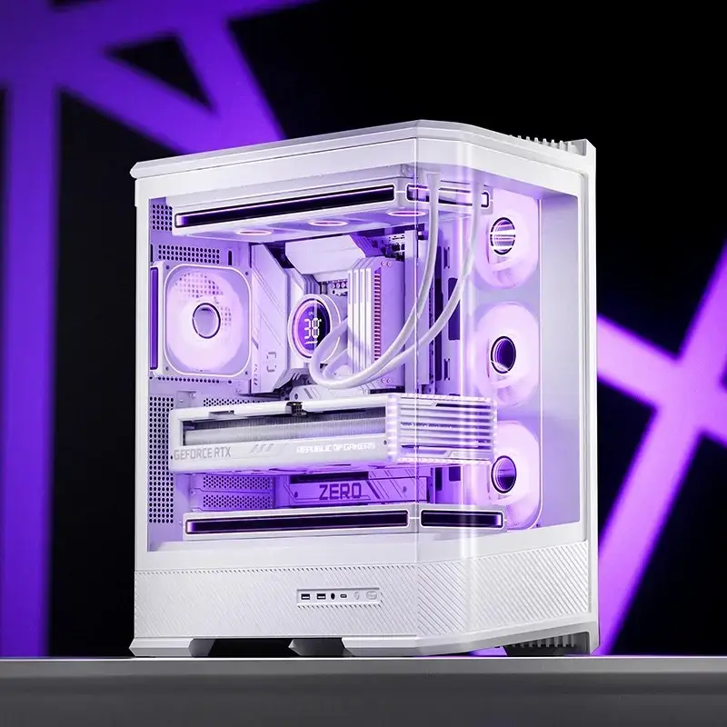 Caixa de computador Jonsbo D400 Midi Tower ATX Vidro Temperado – Branco