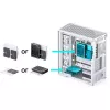 Caixa de computador Jonsbo D400 Midi Tower ATX Vidro Temperado – Branco