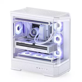 Caixa de computador Jonsbo D400 Midi Tower ATX Vidro Temperado – Branco