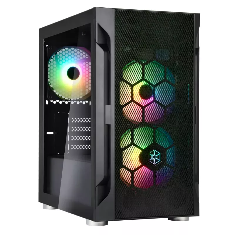 Caixa de PC Silverstone FARA H1M PRO Micro Tower Preto
