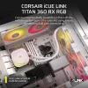 Dissipador de CPU CORSAIR - Icue Link Titan 360 Rx RGB Refrigeração Líquida AIO - Branco