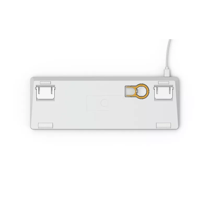 Teclado Glorious Gaming GMMK USB QWERTY US International Prateado, Branco