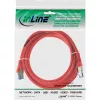 InLine Cabo de rede S/FTP PiMF Cat.6A sem halogéneos 500 MHz vermelho 0,5 m