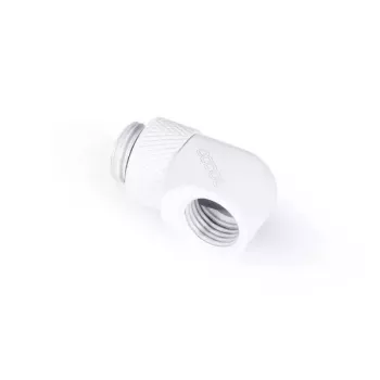 Conjunto de montagem Alphacool Eiszapfen Conector em L rotativo G1/4 rosca macho para G1/4 rosca fêmea branco