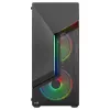 Aerocool SCAPEBKV3 caixa Gaming ATX frente RGB LED vidro temperado 3x ventoinhas ARGB preto