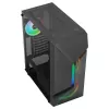 Aerocool SCAPEBKV3 caixa Gaming ATX frente RGB LED vidro temperado 3x ventoinhas ARGB preto