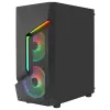 Aerocool SCAPEBKV3 caixa Gaming ATX frente RGB LED vidro temperado 3x ventoinhas ARGB preto