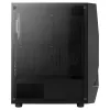 Aerocool SCAPEBKV3 caixa Gaming ATX frente RGB LED vidro temperado 3x ventoinhas ARGB preto