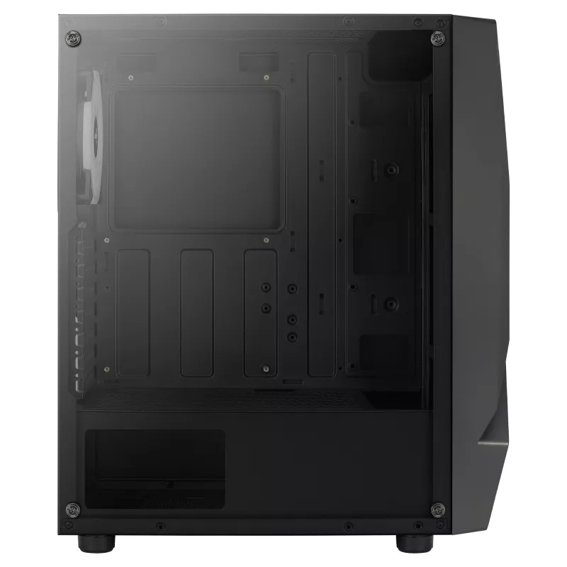 Aerocool SCAPEBKV3 caixa Gaming ATX frente RGB LED vidro temperado 3x ventoinhas ARGB preto