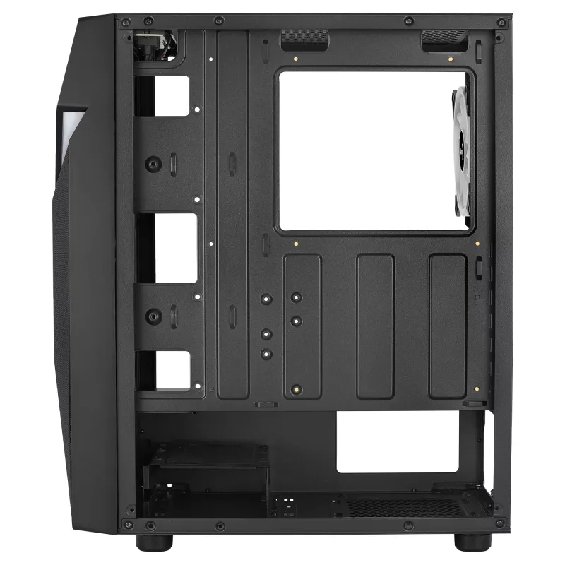 Aerocool SCAPEBKV3 caixa Gaming ATX frente RGB LED vidro temperado 3x ventoinhas ARGB preto