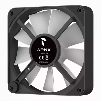 Ventoinha APNX FP2-120 PWM ARGB fluxo de ar máximo 83,87 cfm preto
