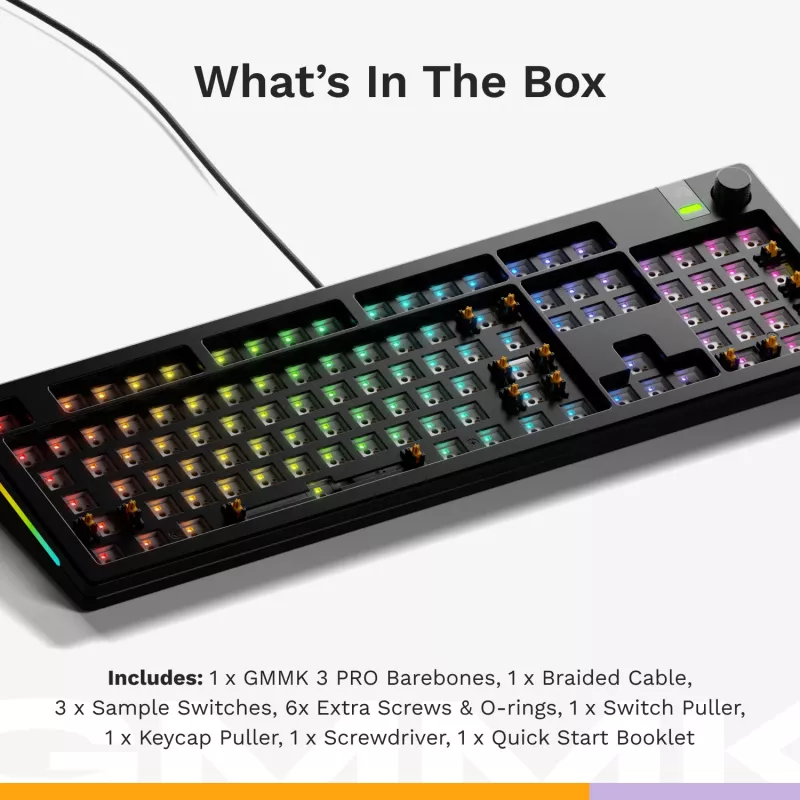 Glorious PC Gaming Race GMMK 3 PRO teclado Barebones Full-Size USB RGB LED