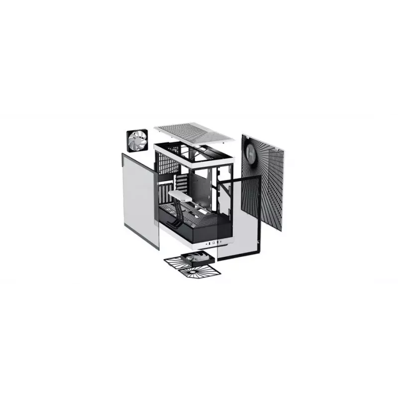 Caixa de PC HYTE Y40 Midi Tower preto, branco