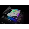 Bloco de água EK Water Blocks acrílico alumínio latão cobre prateado transparente