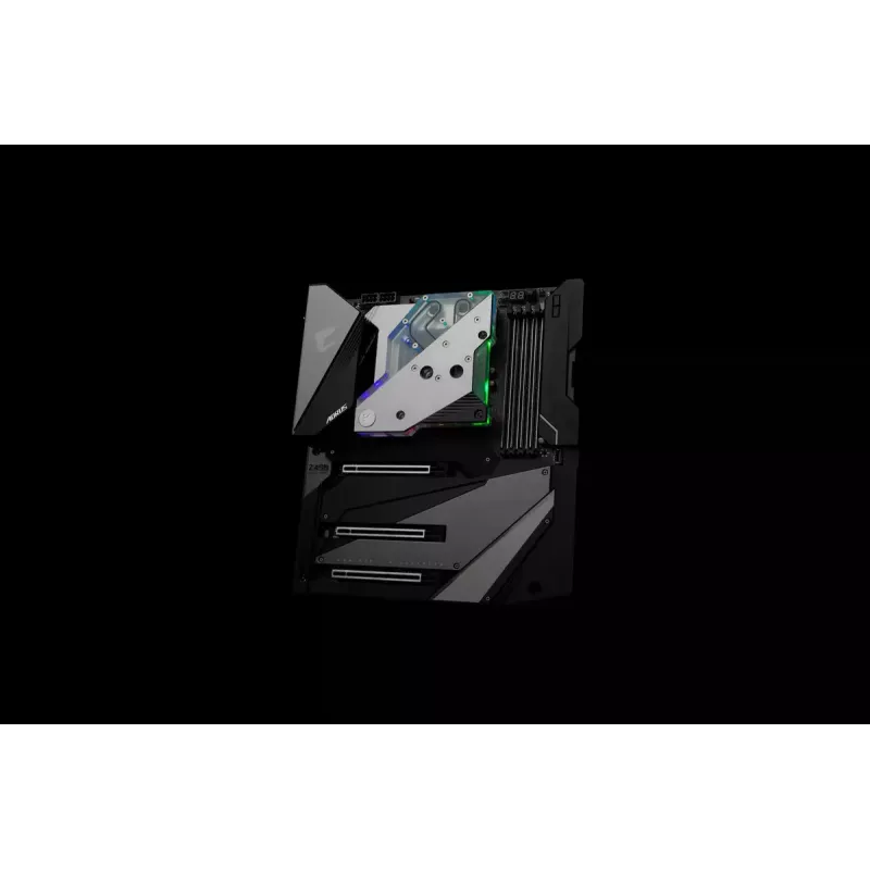 Bloco de água EK Water Blocks acrílico alumínio latão cobre prateado transparente